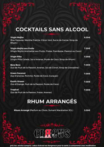 Cocktails sans alcool / Rhum arrangés