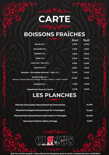 Les Boissons Fraîches / Planches
